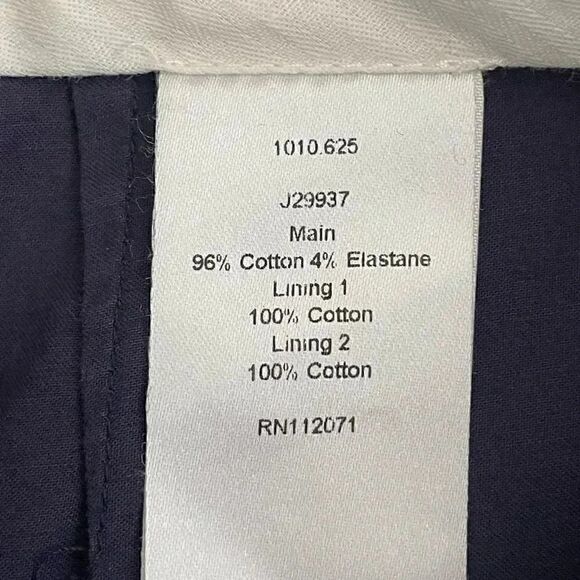 Jigsaw Italian Cotton Blend Mid-Rise Unisex Navy Straight Leg Chino Pants SZ 2 - Picture 11 of 13